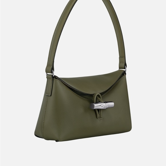 Longchamp Olive Green Le Roseau Small Hobo Bag - Picture 2 of 8